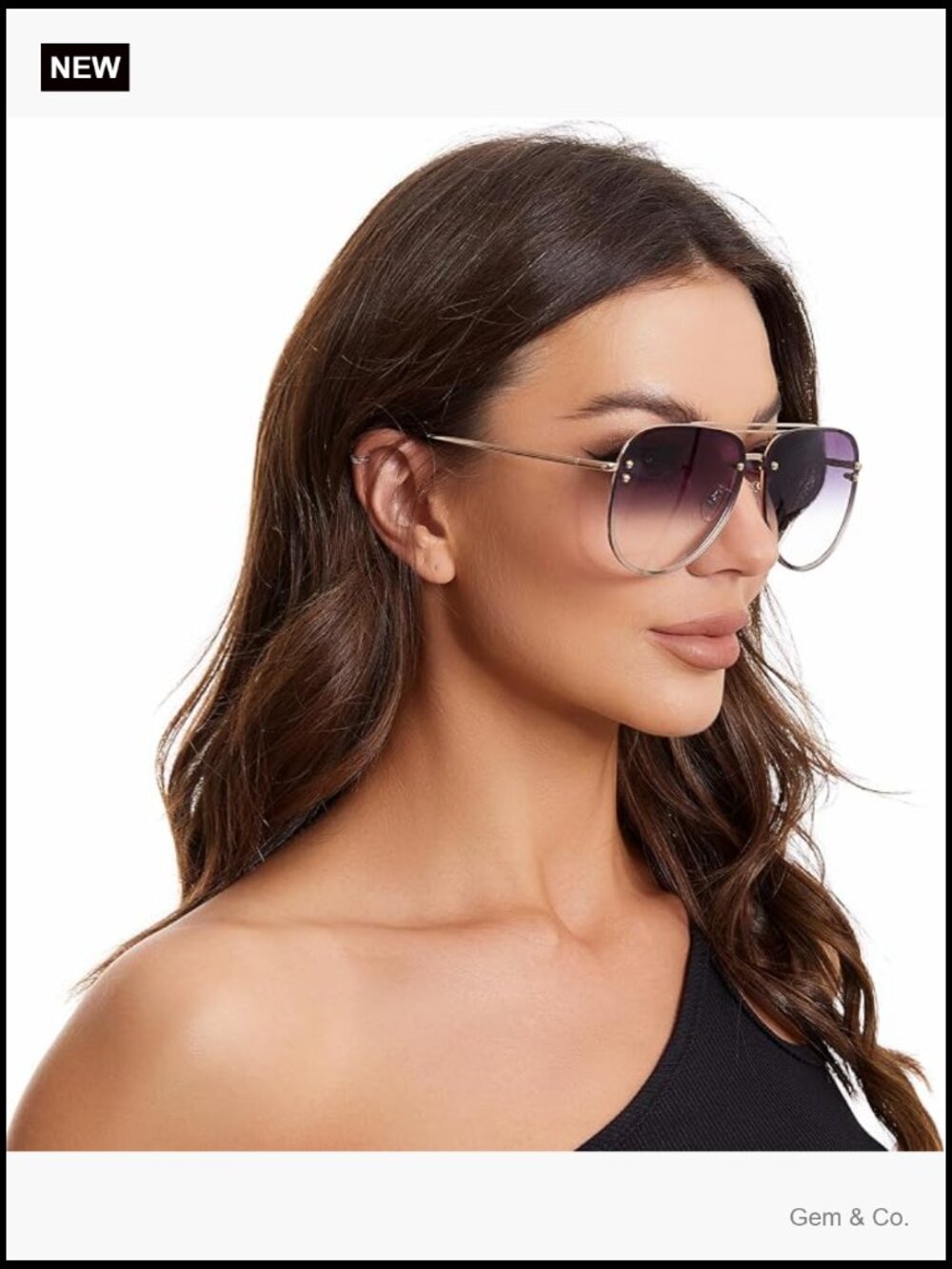 Oversized Aviator Sunglasses Women UV400 Spring Hinges Extra Large Retro Shades